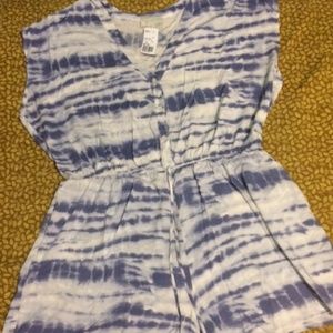 Tye- dye light blue romper